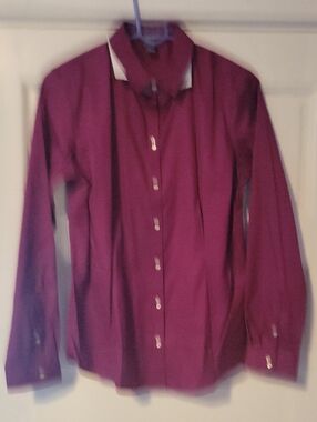 Eddie Bauer Plum Button-Down Shirt
